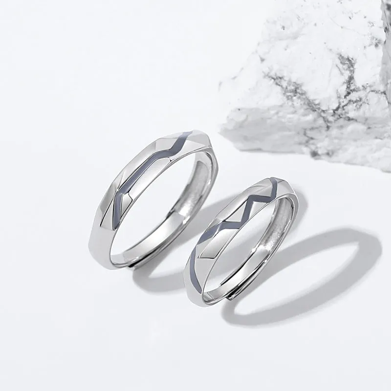 Engravable Matching Engagement Rings for Couples