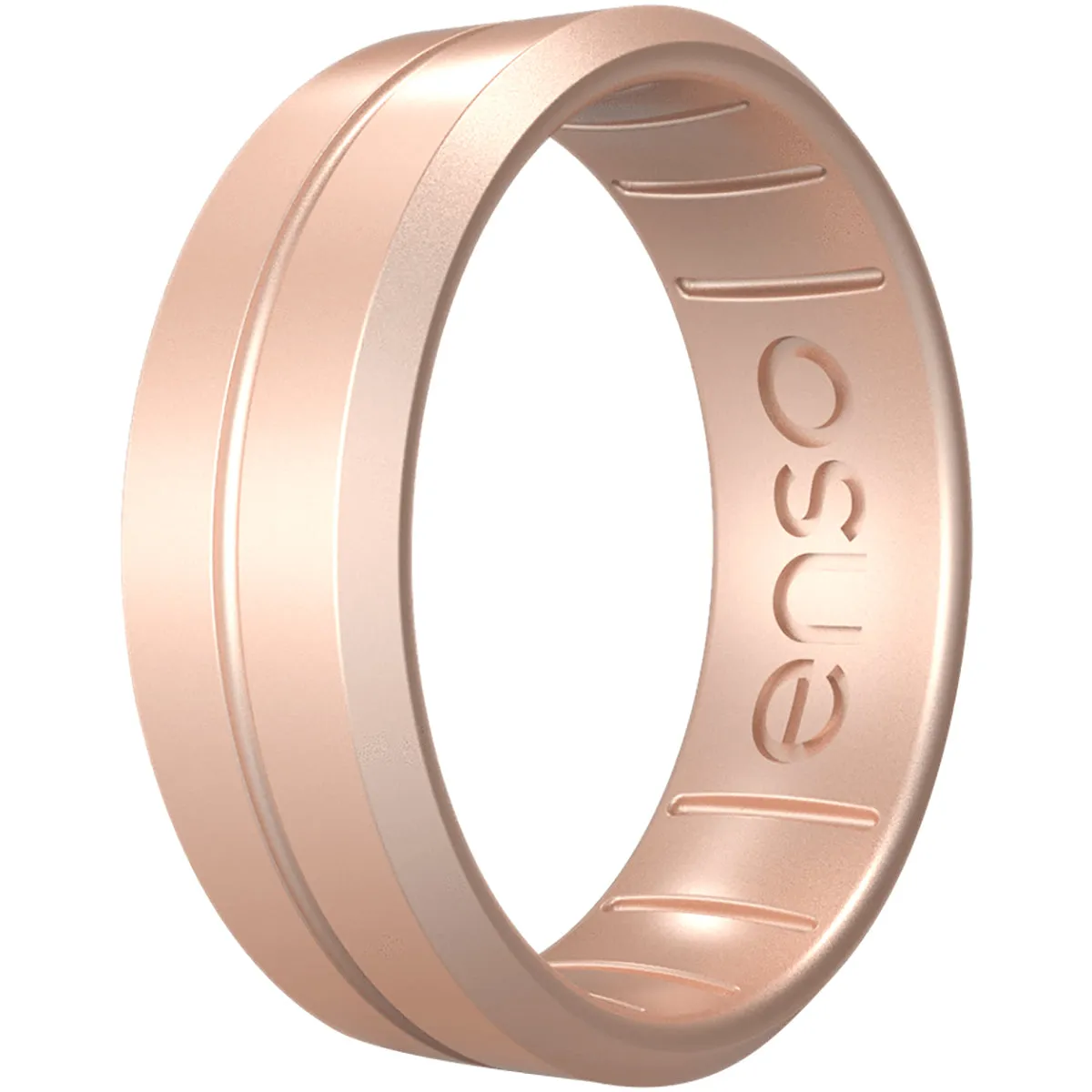 Enso Rings Classic Contour Elements Series Silicone Ring - Rose Gold