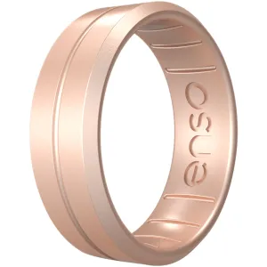 Enso Rings Classic Contour Elements Series Silicone Ring - Rose Gold