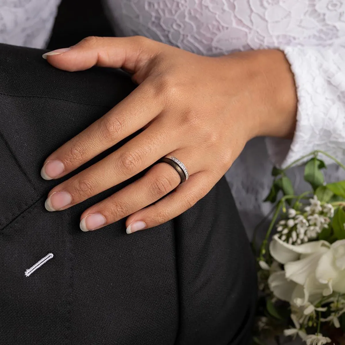 Enso Rings Halo Elements Series Silicone Ring - Diamond