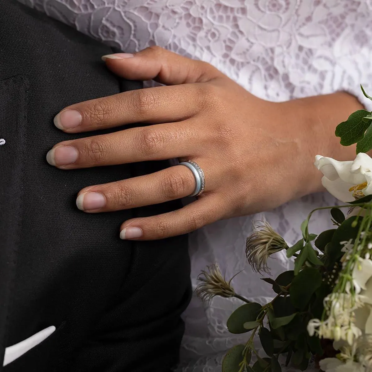 Enso Rings Halo Elements Series Silicone Ring - Diamond