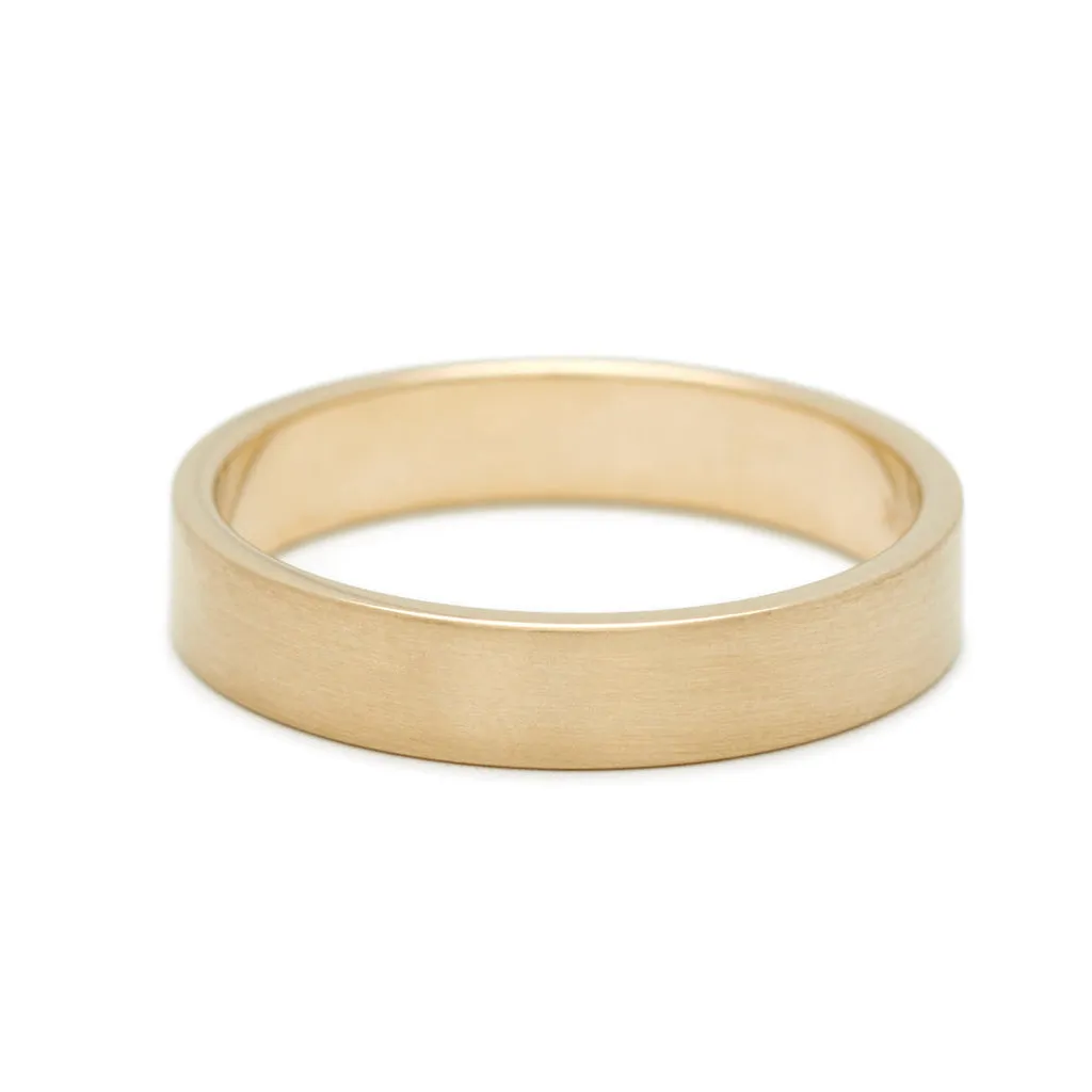Flat Band - 14k Gold, 4mm