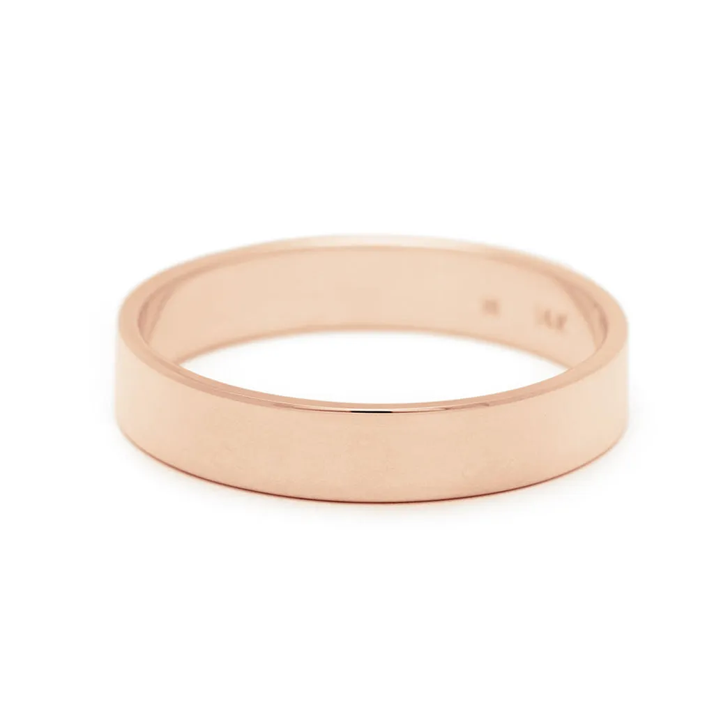 Flat Band - 14k Gold, 4mm