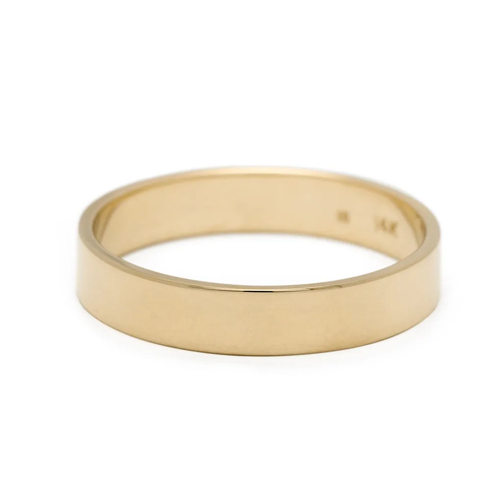 Flat Band - 14k Gold, 4mm