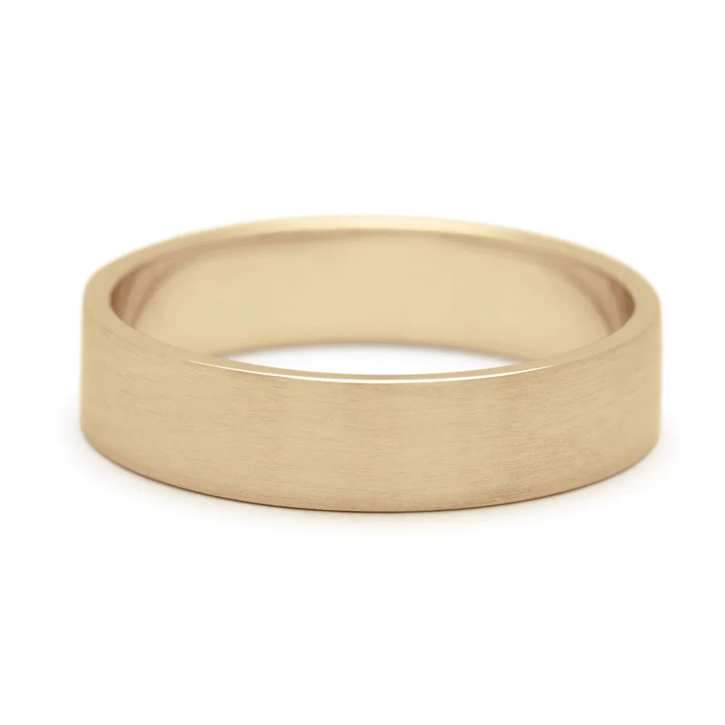 Flat Band - 14k Gold, 5mm