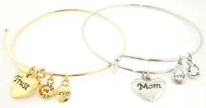 Gabby & Gia Mom Charm Bracelet