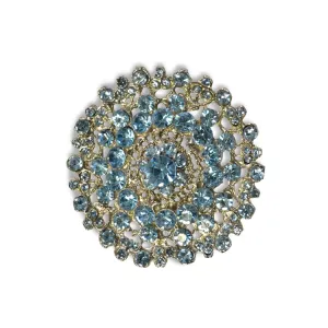 Glam Fabric Grand Light Blue Brooch