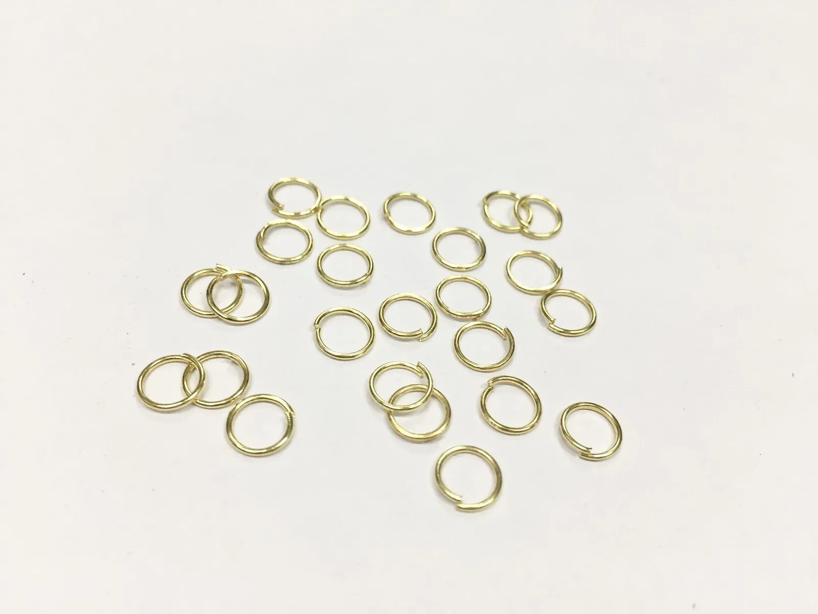 Golden Metal Connector Jump Rings- 7 mm (Wholesale)