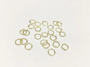 Golden Metal Connector Jump Rings- 7 mm (Wholesale)