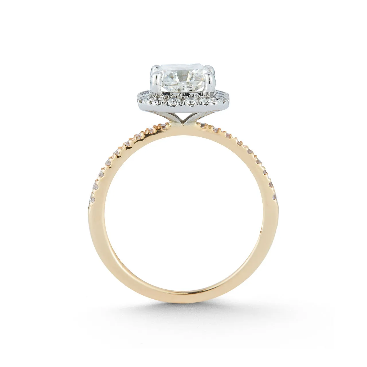 Halo Engagement Ring with 2.0  ct. Radiant