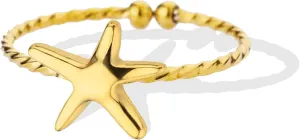 HUASAI Gold Seashell Starfish Shell Ring Dainty Beachy Statement Rings for Women Non Tarnish Summer Jewelry for Women Beach Accessories Vacation Party Summer Stuff