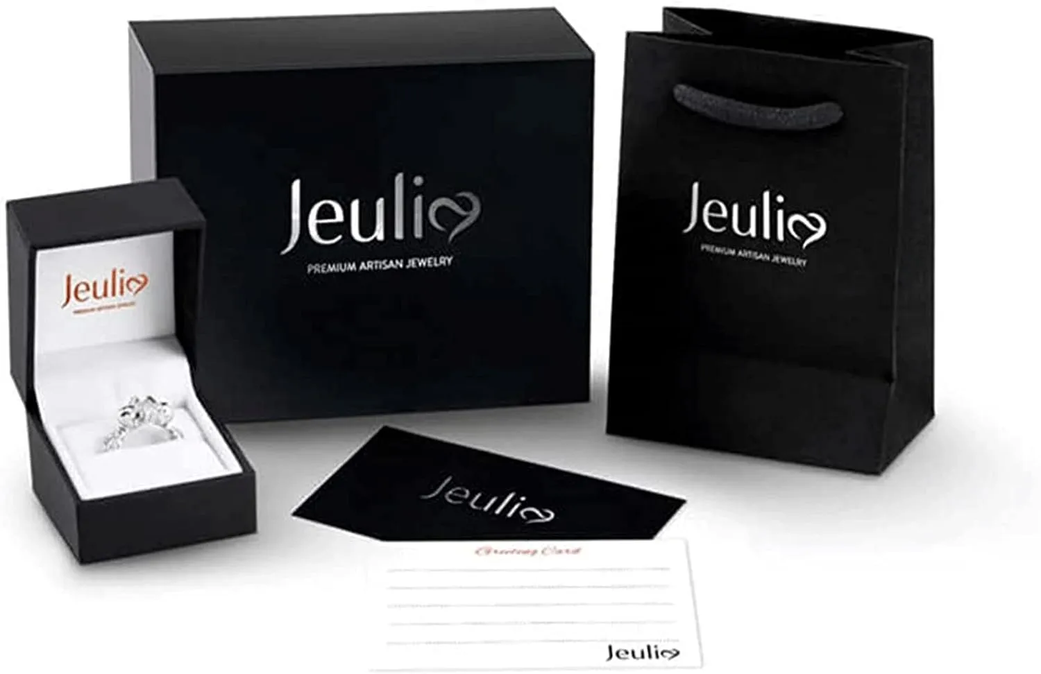 Jeulia Classic Princess Cut Sterling Silver Ring Cubic Zirconia Wedding Diamond Band Rings Engagement Bridal Anniversary Rings for her