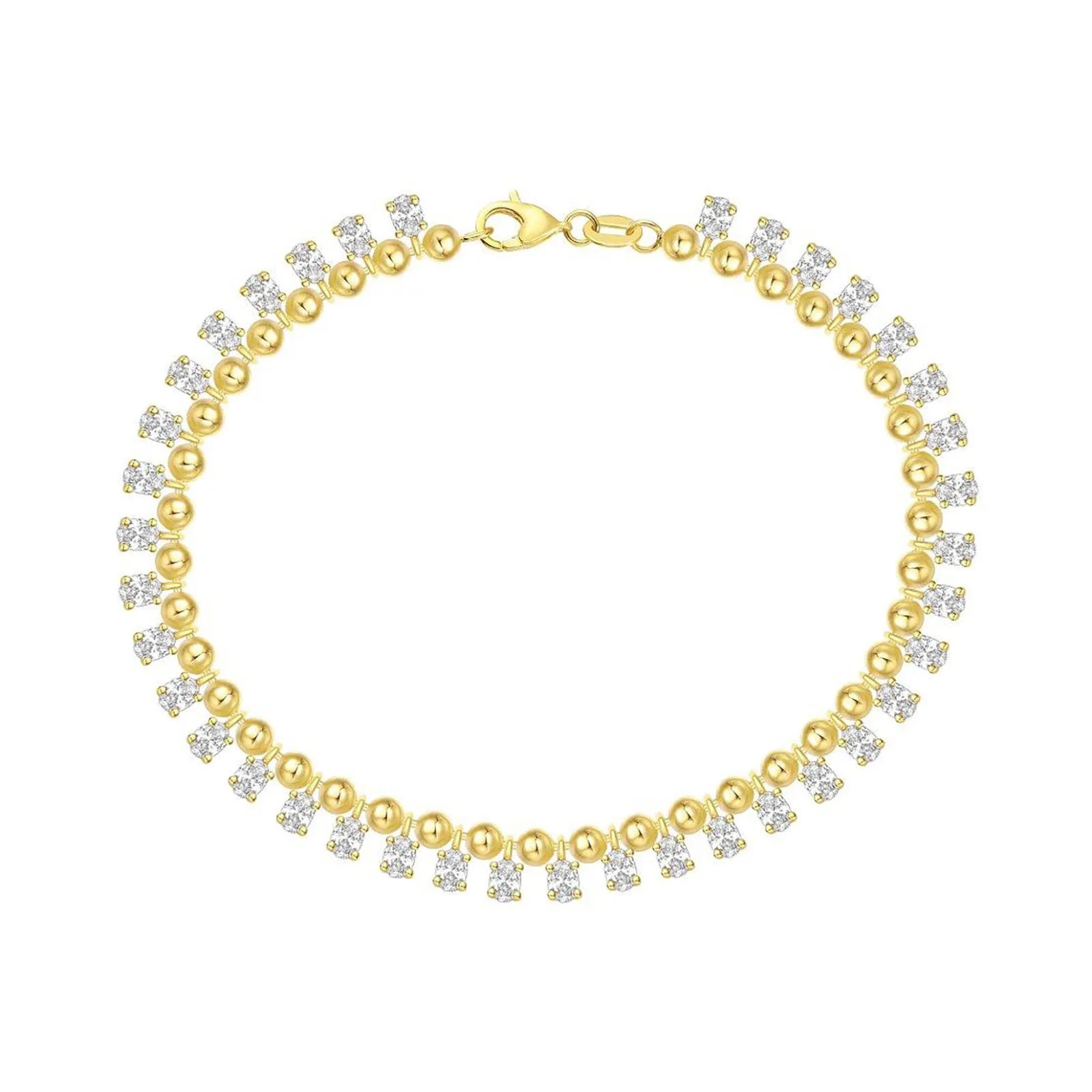 Lab Grown Oval Diamond Dangle Bracelet