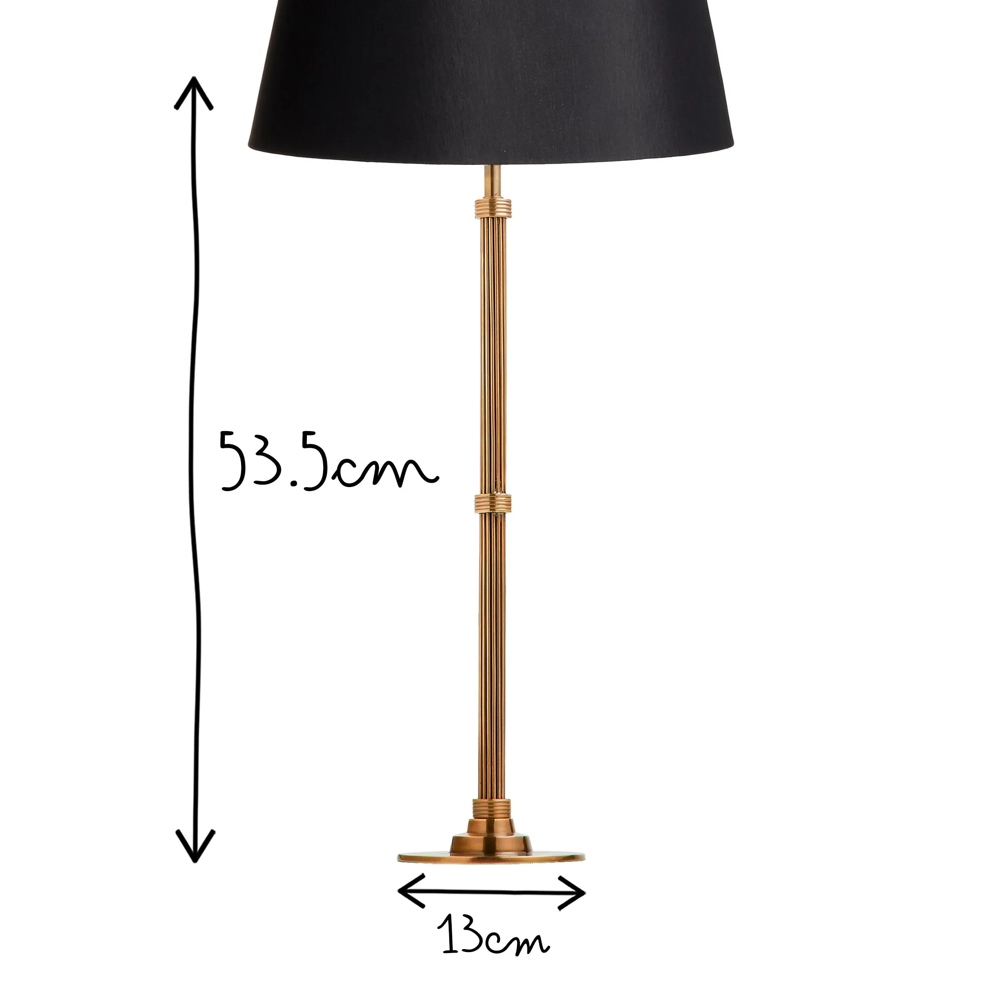 Larger Wrappling table lamp in antique brass