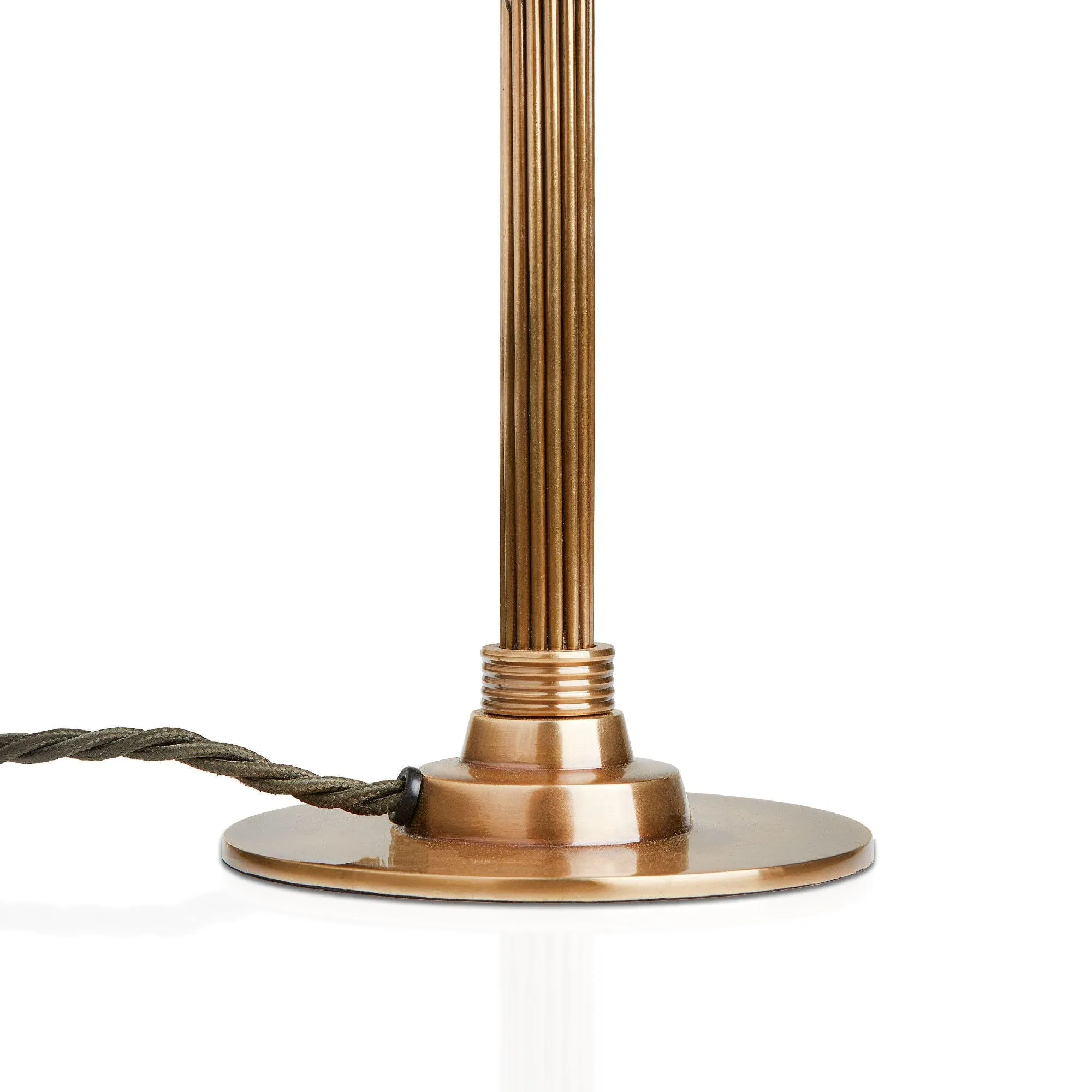 Larger Wrappling table lamp in antique brass