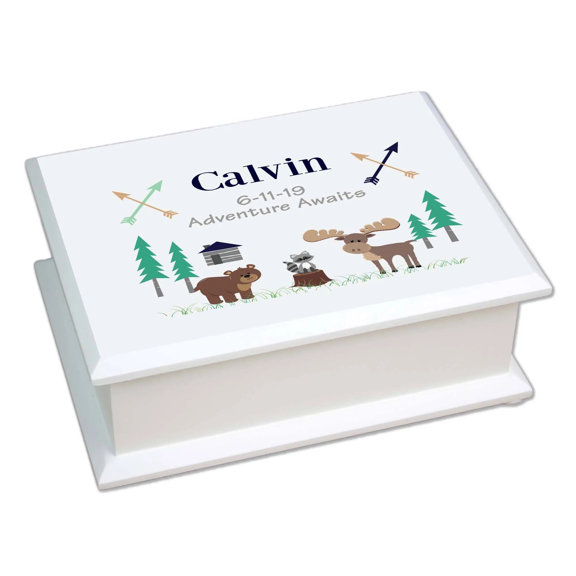 Lift Top Jewelry Box - North Woodland