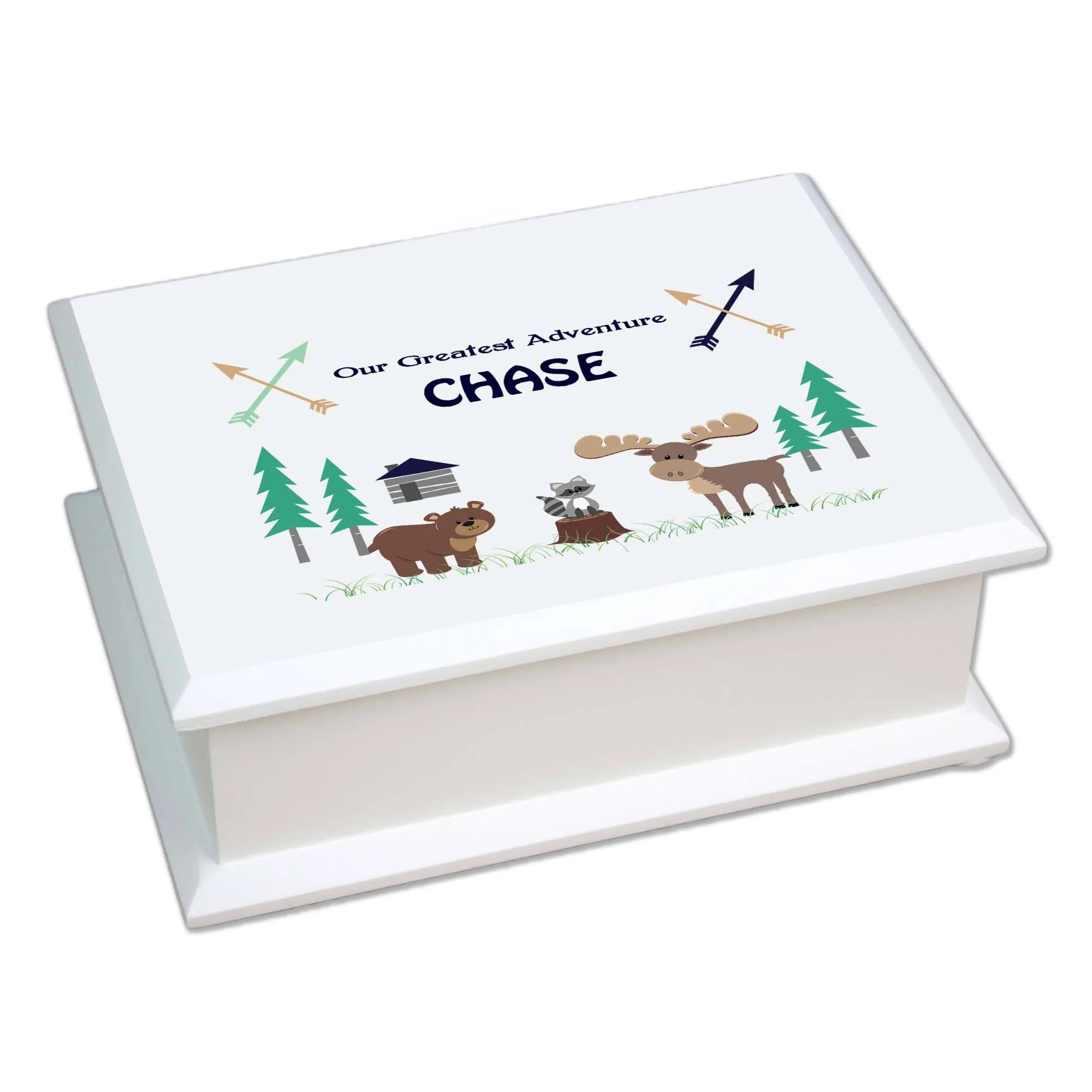 Lift Top Jewelry Box - North Woodland