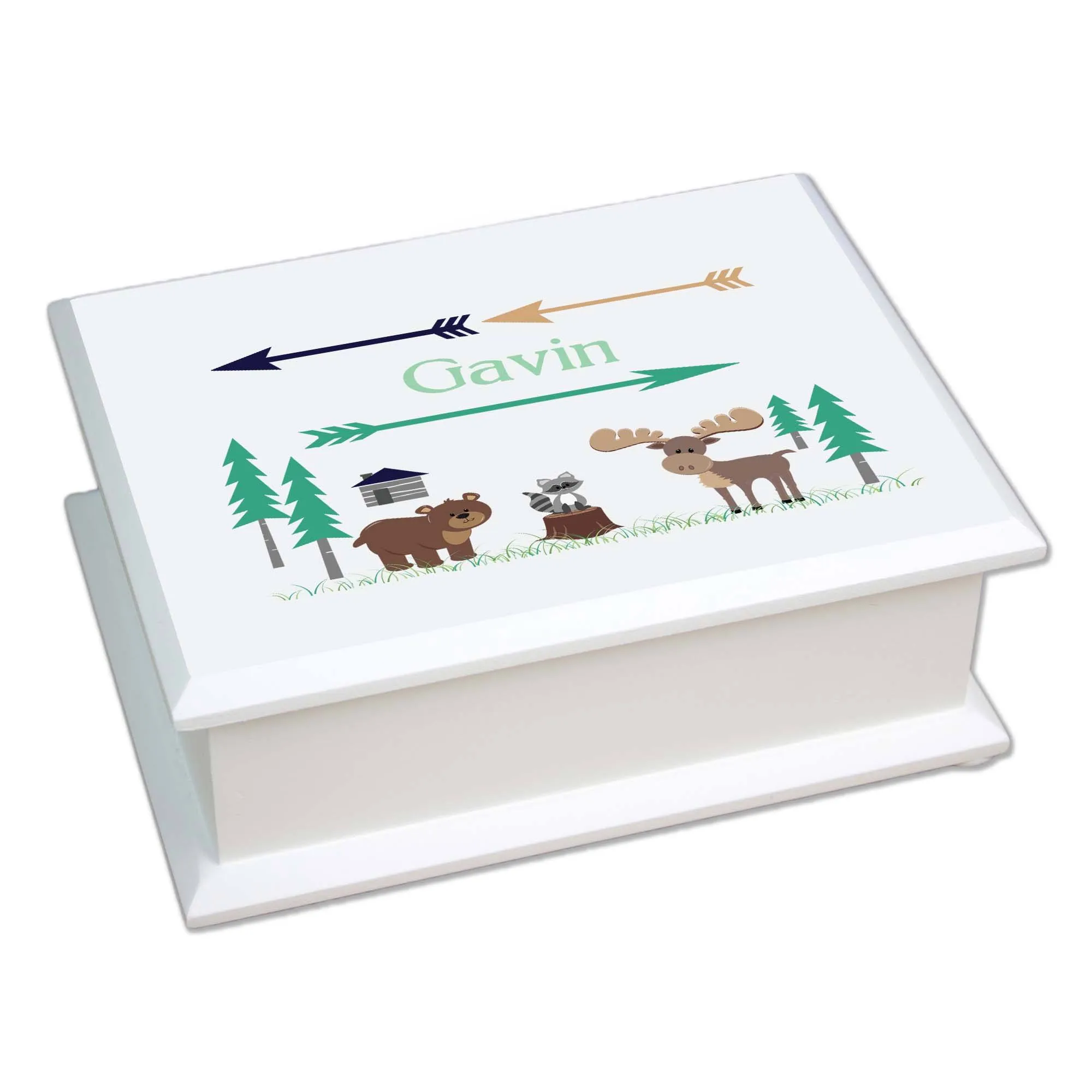Lift Top Jewelry Box - North Woodland