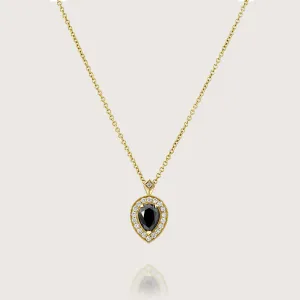 Luna Necklace with Black Diamond