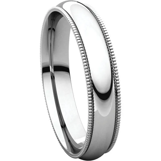 Milgrain Comfort Fit Wedding Band (MGR)