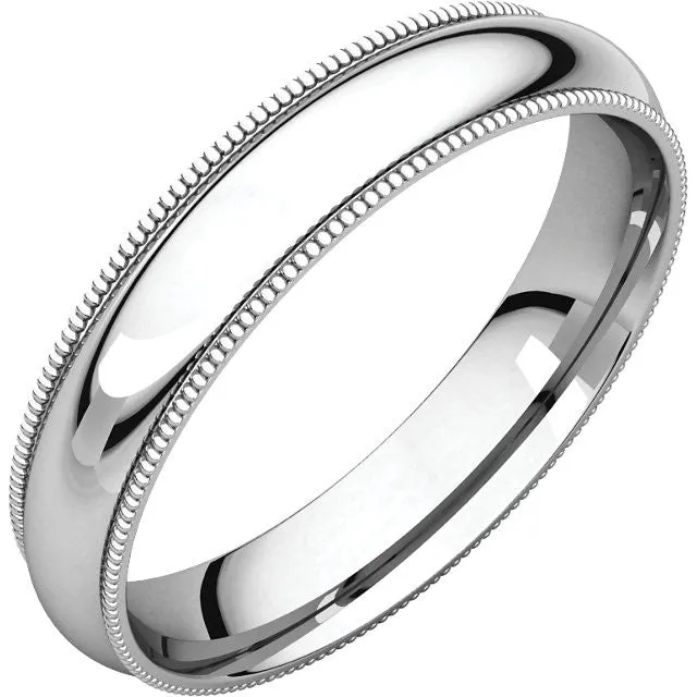 Milgrain Comfort Fit Wedding Band (MGR)
