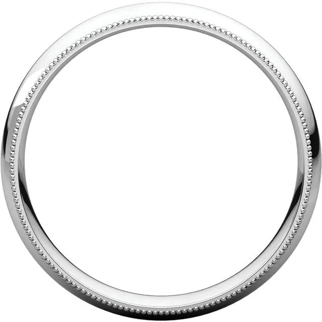 Milgrain Comfort Fit Wedding Band (MGR)