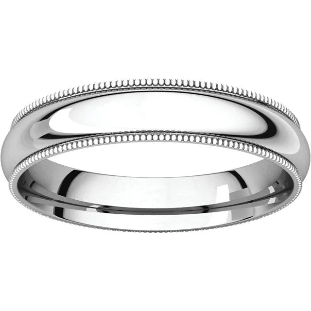 Milgrain Comfort Fit Wedding Band (MGR)
