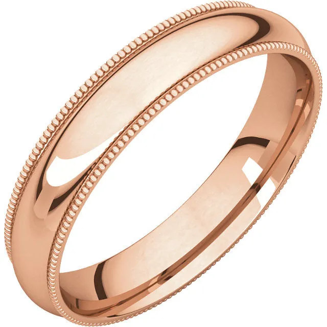Milgrain Comfort Fit Wedding Band (MGR)