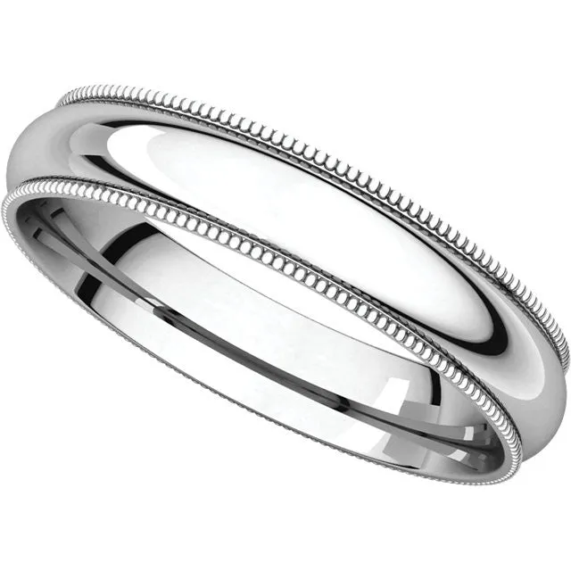 Milgrain Comfort Fit Wedding Band (MGR)