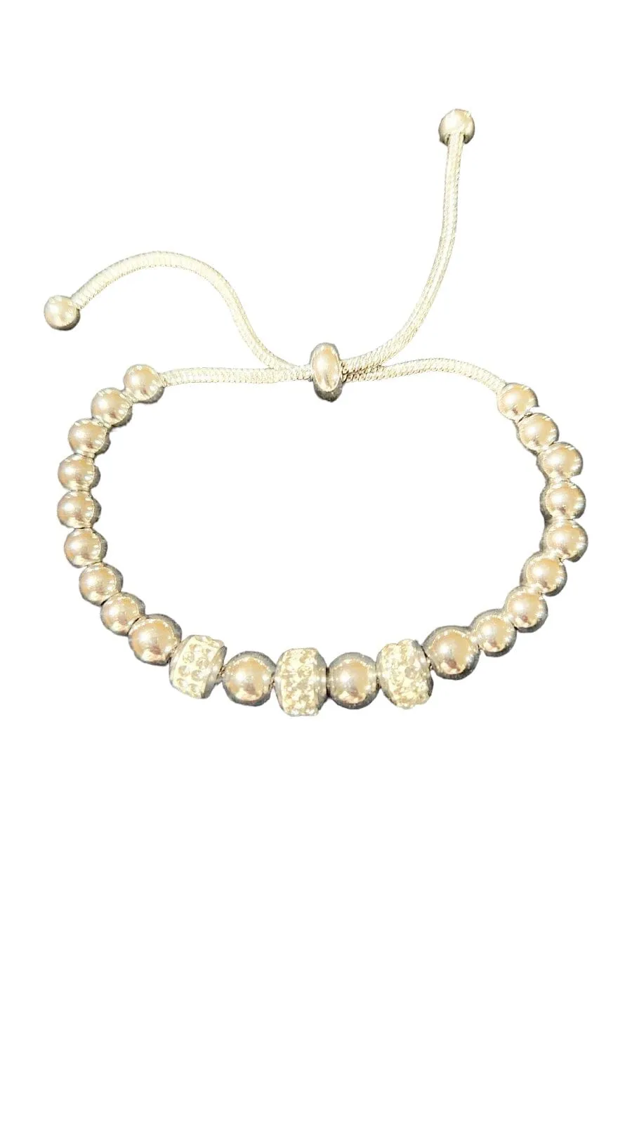 Nellie Gold Silver Ball Adjustable Bracelet