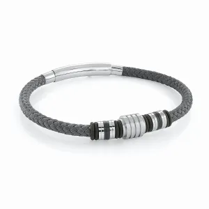 Nylon Centre Polished Bracelet | Italgem Steel