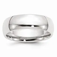 Palladium Heavy Weight Comfort Fit 7mm Wedding Band Ring