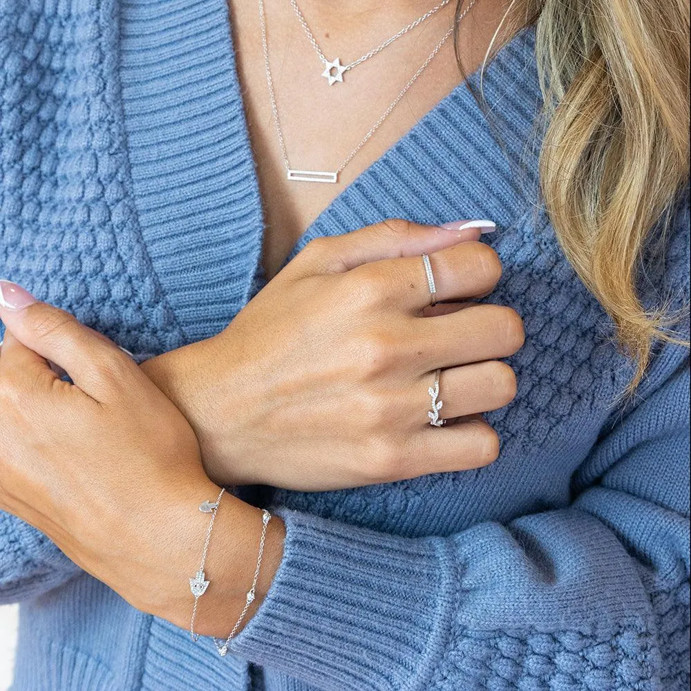Pavè Diamond Hamsa Bracelet
