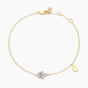 Pavè Diamond Hamsa Bracelet