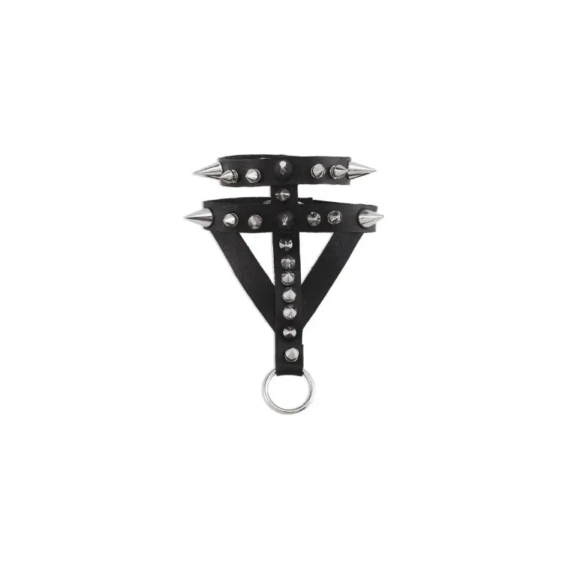 PU Punk Gothic  Spike Stud Heart Skull Chain Bracelet