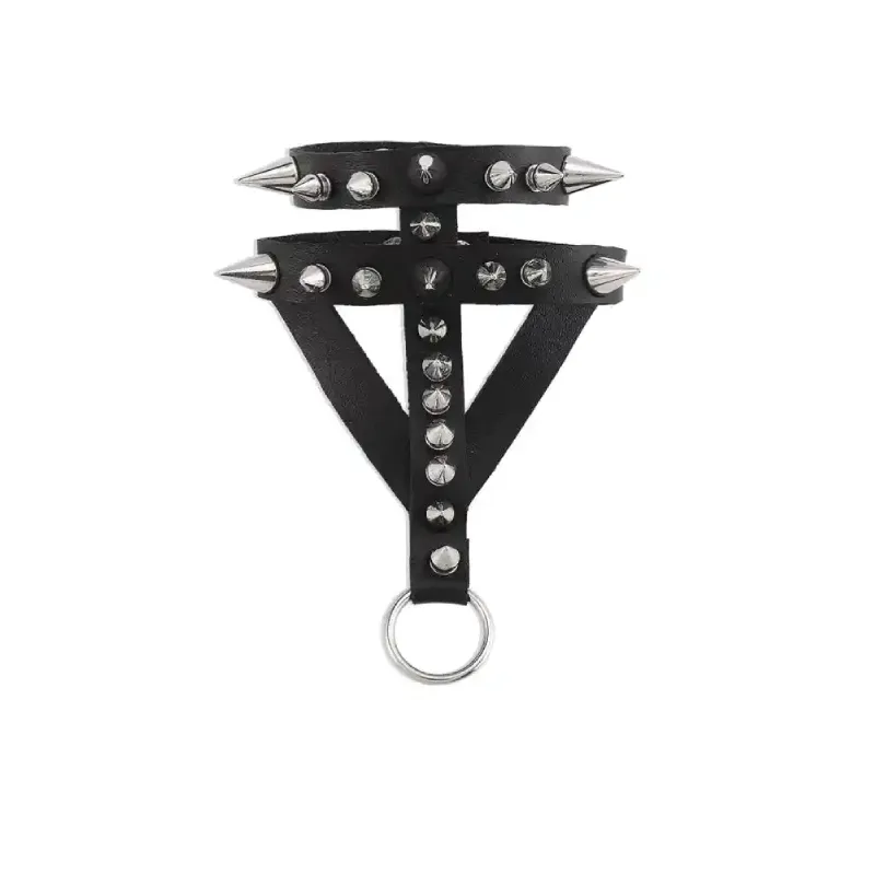 PU Punk Gothic  Spike Stud Heart Skull Chain Bracelet