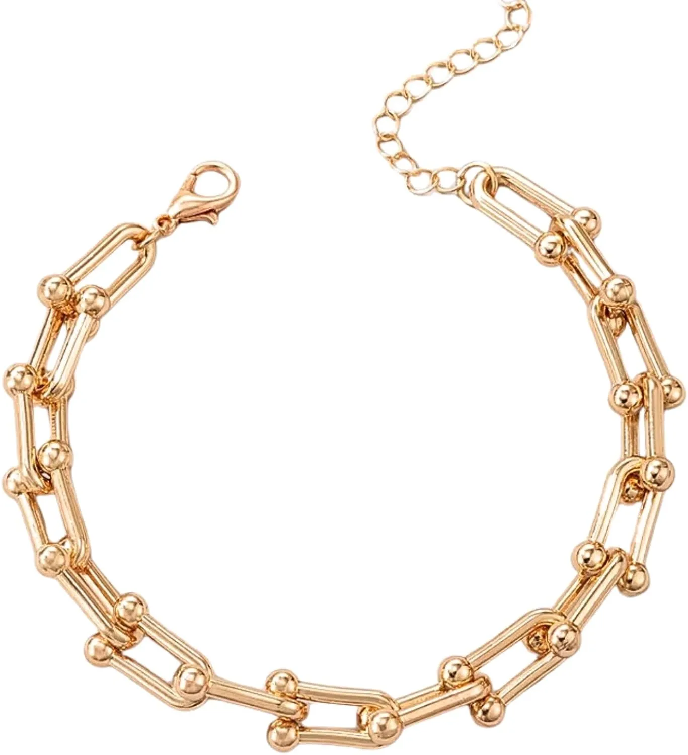 QueenBee 10K Gold & 925 Sterling Silver Paperclip Chain Bracelet for Women  Adjustable, Hypoallergenic, Non-Tarnish Everyday Jewelry | Trendy Gold & Silver Bracelet Gift for Birthdays, Valentines & Mothers Day