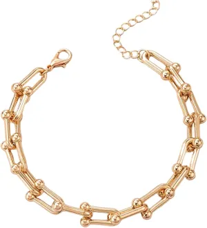 QueenBee 10K Gold & 925 Sterling Silver Paperclip Chain Bracelet for Women  Adjustable, Hypoallergenic, Non-Tarnish Everyday Jewelry | Trendy Gold & Silver Bracelet Gift for Birthdays, Valentines & Mothers Day