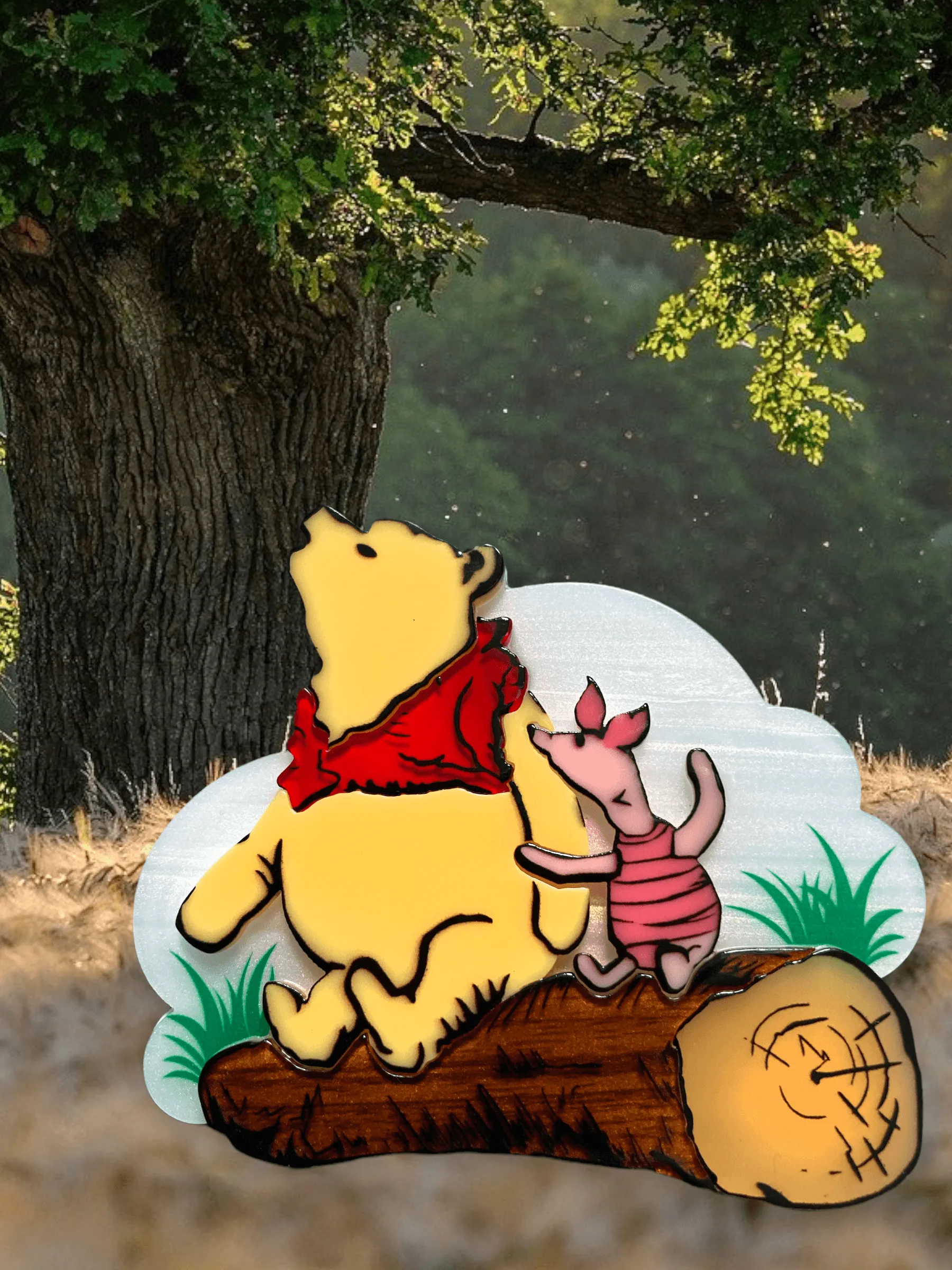 "Pooh and Piglet" Brooch by Lipstick & Chrome