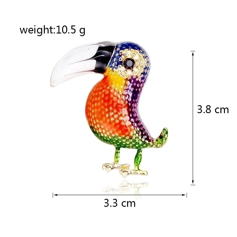 Retro Parrot Alloy Women's Brooches