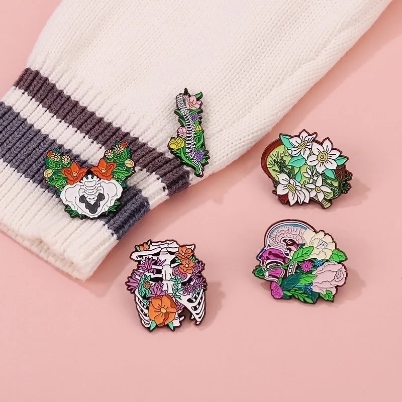 Retro Pin Flower Alloy Plating Women'S Brooches