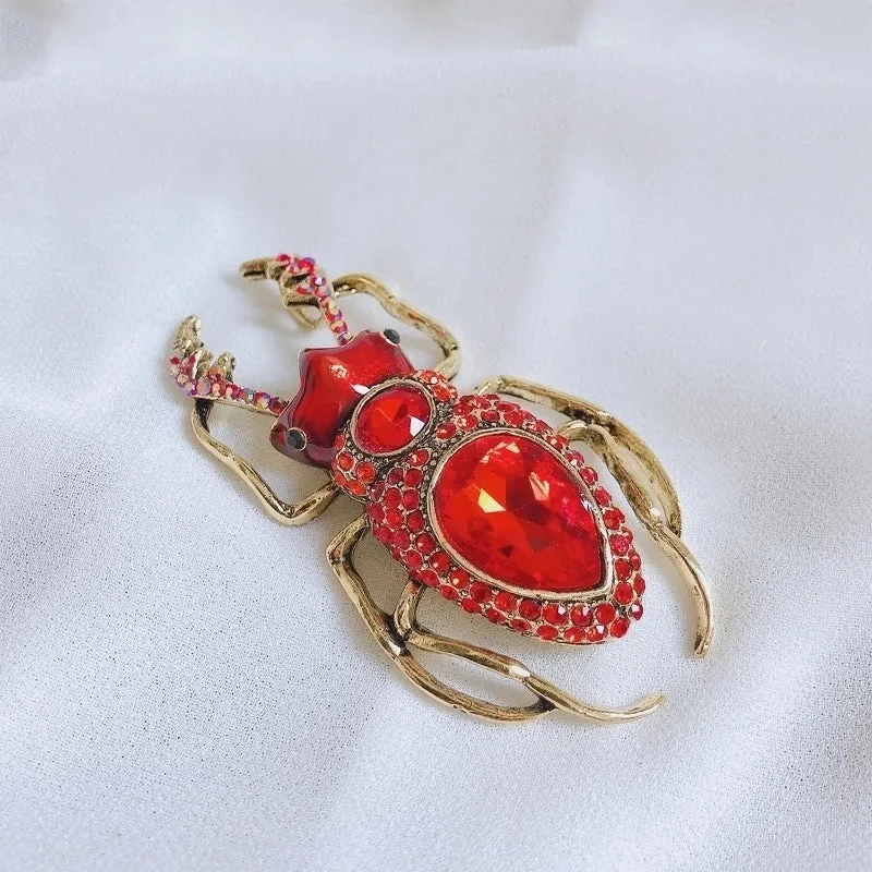 Retro Pin Insect Alloy Inlay Rhinestones Unisex Brooches