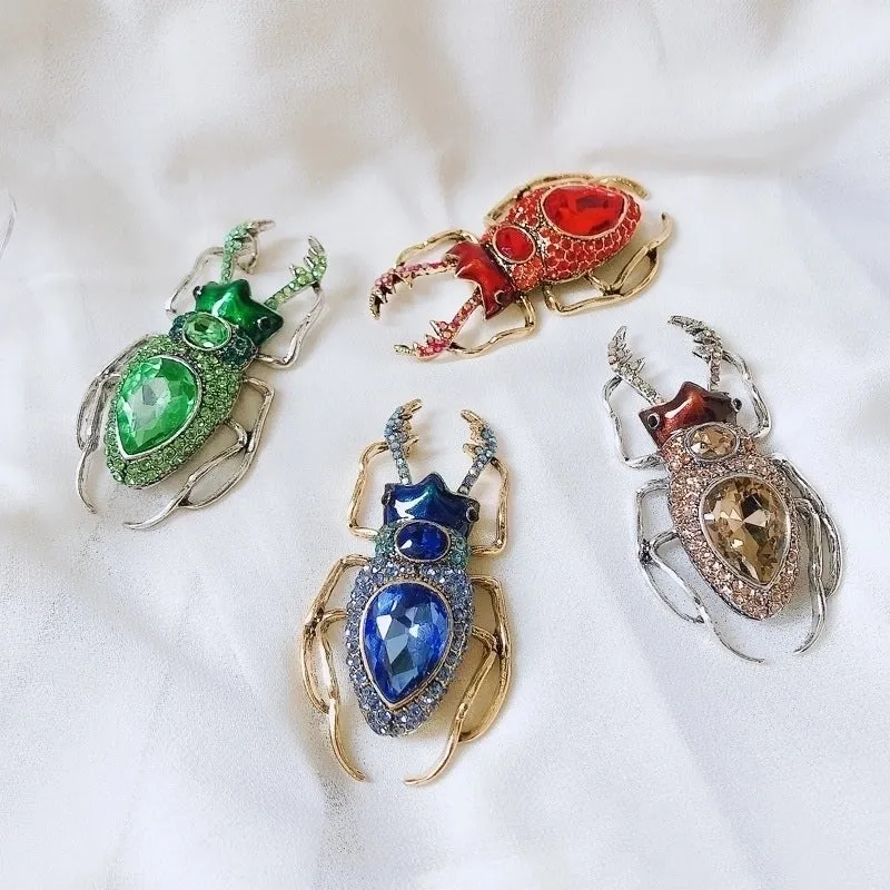 Retro Pin Insect Alloy Inlay Rhinestones Unisex Brooches