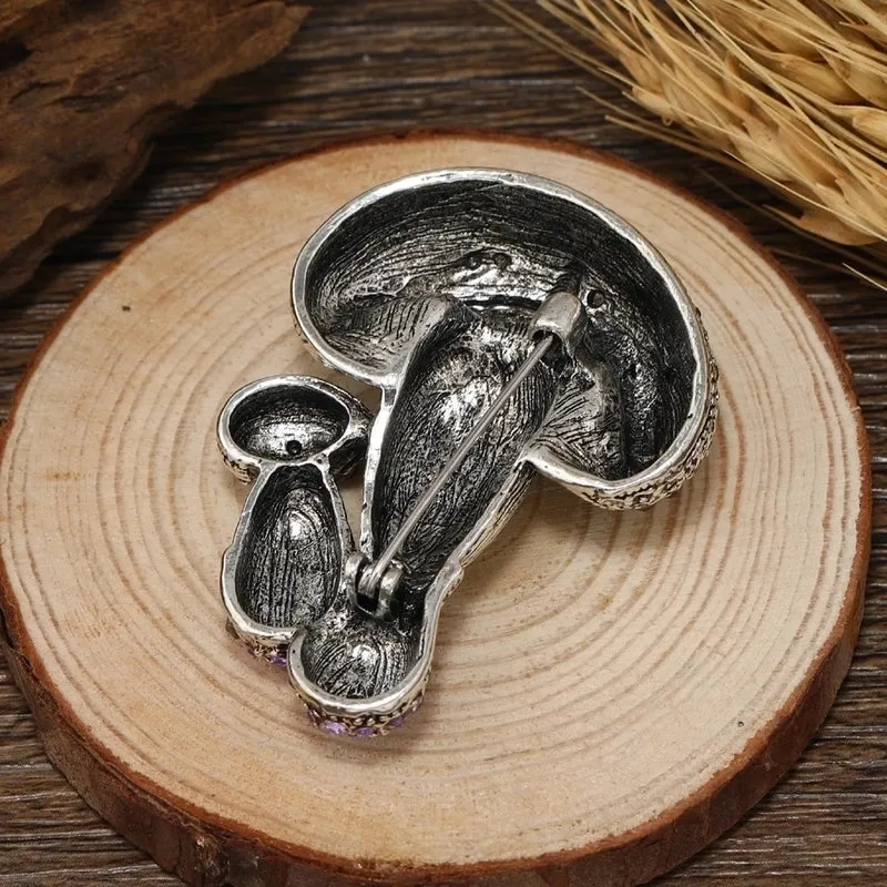 Retro Pin Plant Alloy Plating Rhinestones Unisex Brooches