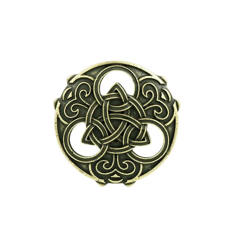 Retro Pin Round Witches Knot Alloy Plating Unisex Brooches