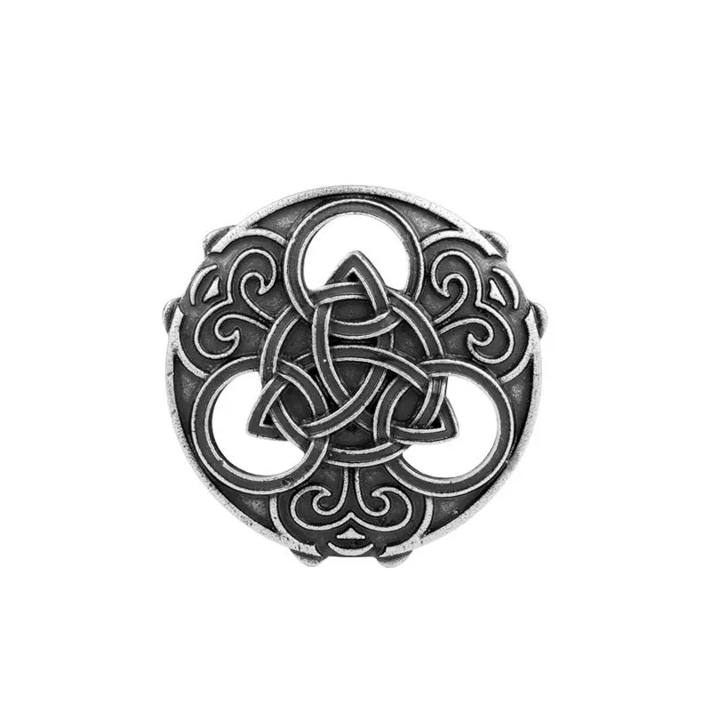 Retro Pin Round Witches Knot Alloy Plating Unisex Brooches