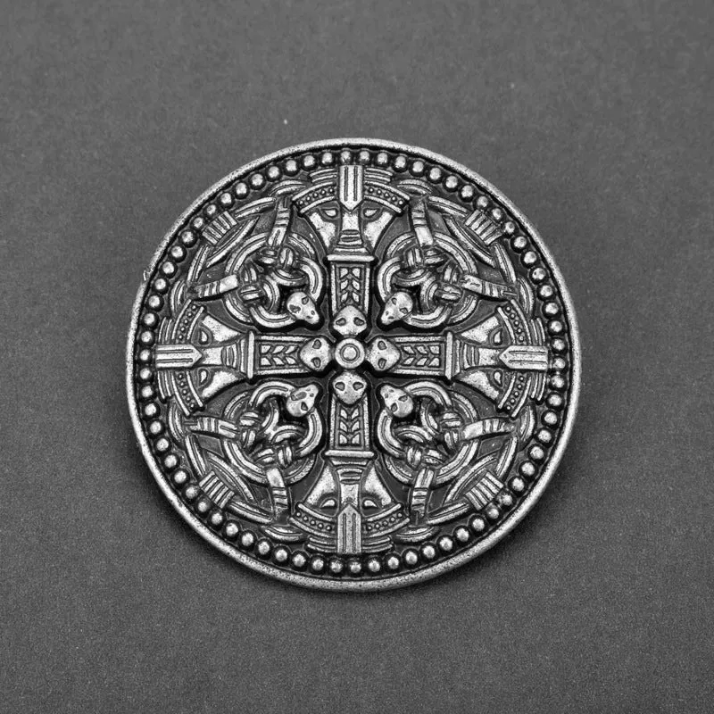Retro Pin Round Witches Knot Alloy Plating Unisex Brooches