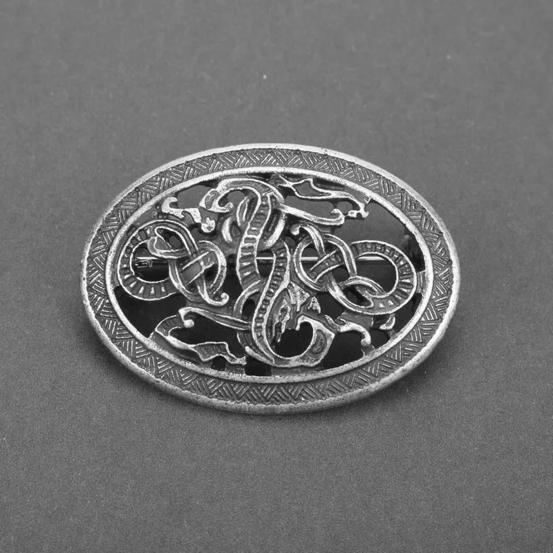 Retro Pin Round Witches Knot Alloy Plating Unisex Brooches