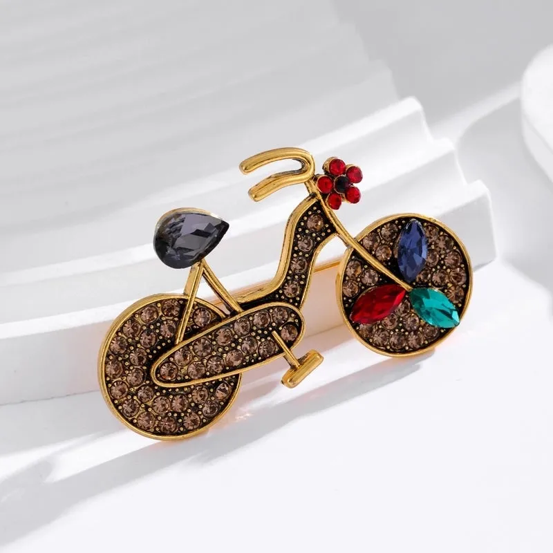 Retro Simple Style Animal Plant Alloy Inlay Rhinestones Women's Brooches