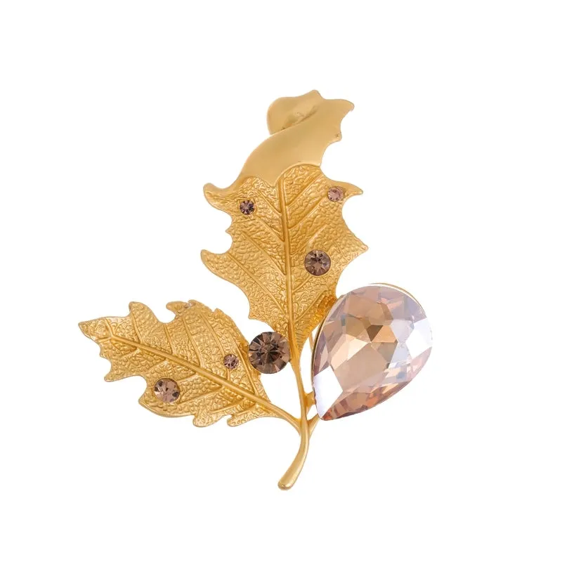 Retro Simple Style Animal Plant Alloy Inlay Rhinestones Women's Brooches